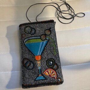 Mary Frances Beaded Martini Cocktail crossbody